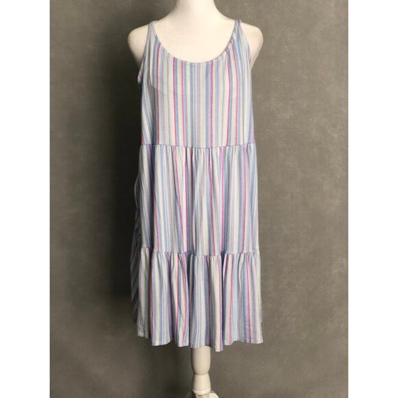 Tommy Bahama Women's Large Stripe Sleeveless Short Night Gown NEW - Picture 1 of 8